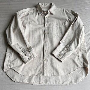 Aritzia Cream Button-Up Shirt